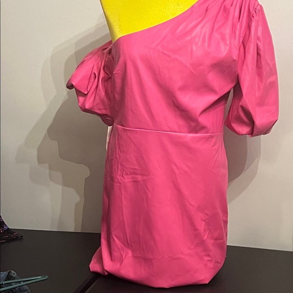 Bardot Vibrant Pink One-Shoulder Dress